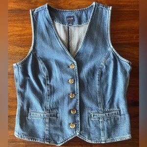 J. Crew Classic Blue Denim Vest